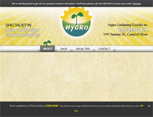 Tablet Screenshot of hygrogardening.com